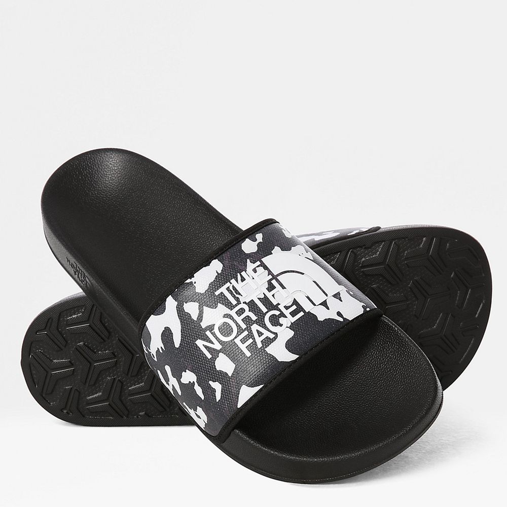 The North Face Slide Mens Australia - The North Face Base Camp Iii Black / White (KIC-642781)